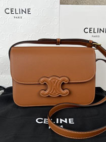 Celine original calfskin medium triomphe bag 199223  tan