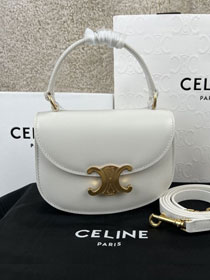 Celine original calfskin mini besace bag 10L063 white