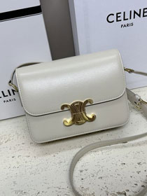 Celine original calfskin small triomphe bag 188423 light grey