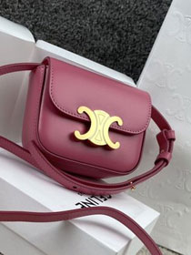 Celine original calfskin triomphe mini bag 101513 hot pink