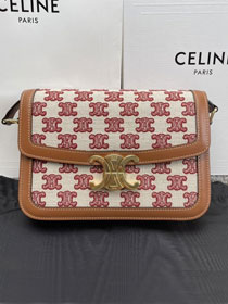 Celine original canvas medium triomphe bag 187363 bordeaux