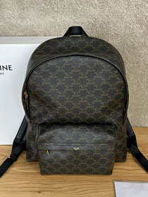 Celine original canvas triomphe backpack 188382 black