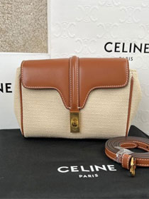 celine original canvas mini soft 16 bag 10L353 natural