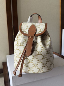 Celine original canvas triomphe mini backpack 197662 white