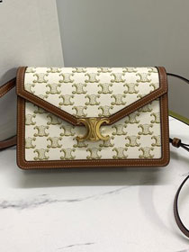 Celine original triomphe canvas enveloppe 113322 white