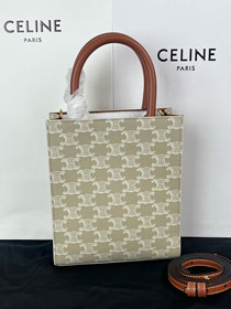 Celine original triomphe canvas mini cabas 194372 beige