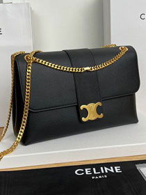 Celine original calfskin large victoire bag 118222 black