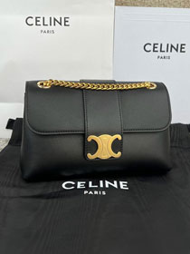 Celine original calfskin small victoire bag 116593 black