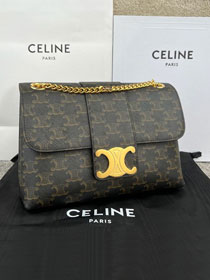 Celine original triomphe canvas medium victoire bag 115853 tan