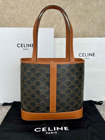 Celine original triomphe canvas small cabas 115082 tan