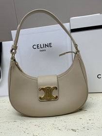 Celine original calfskin medium ava bag 114493 beige