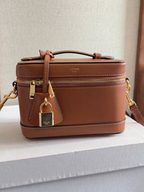 Celine original calfskin vanity case 119463 tan