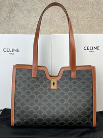 Celine original canvas cabas 16 soft bag 112583 tan