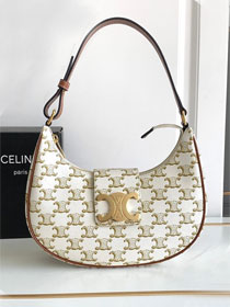 Celine original canvas medium ava bag 114493 white