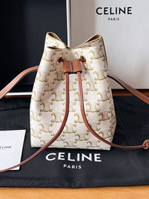 Celine original triomphe canvas micro sailor 10M742 white