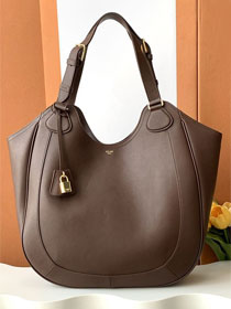 Celine original calfskin meo bag 119353 dark brown