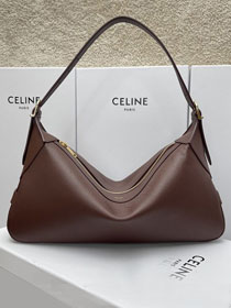 Celine original calfskin medium romy bag 197443 burgundy