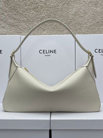 Celine original calfskin medium romy bag 197443 white