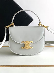 Celine original patent calfskin mini besace bag 10L063 light grey