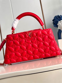 Louis vuitton original lambskin capucines east west MM M25284 red