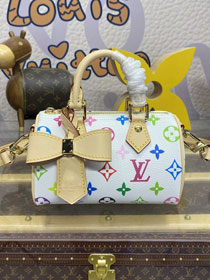 Louis vuitton original monogram canvas nano speedy M13391 white