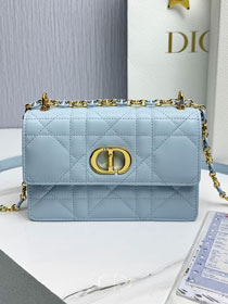 Dior original calfskin mini caro bag M9240 blue