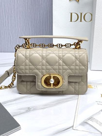 Dior original calfskin mini jolie top handle bag M9272 beige