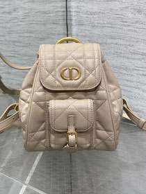 Dior original lambskin small caro backpack M6302 beige