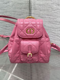 Dior original lambskin small caro backpack M6302 pink