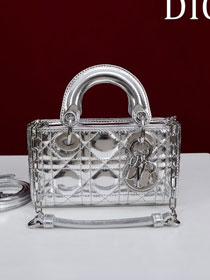 Dior original lambskin lady D-Joy micro bag S0910 silver