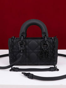 Dior original lambskin lady D-Joy micro bag S0910 allblack