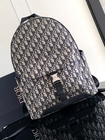 Dior original canvas 8 backpack 1EIBA178 dark blue