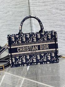 Dior original cotton mini book tote S5573 blue