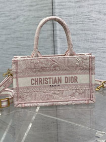 Dior original cotton mini book tote S5573 pink