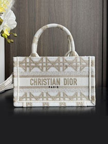 Dior original cotton mini book tote S5573 white