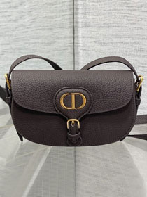 Dior original grained calfskin bobby east-west bag M9327 dark coffee