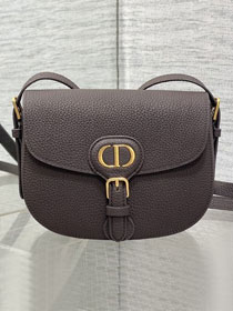 Dior original grained calfskin medium bobby bag M9319 dark coffee