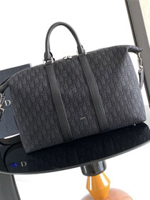 Dior original jacquard Weekender 40 handbag 1ESDU134 black