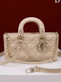 Dior original lambskin medium lady D-Joy bag M0540 beige