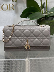 Dior original lambskin my dior mini bag S0980 grey