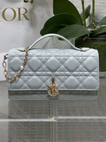 Dior original lambskin my dior mini bag S0980 light blue