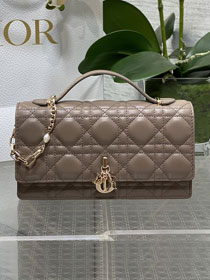 Dior original lambskin my dior mini bag S0980 warm taupe