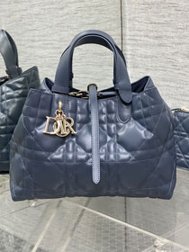 Dior original calfskin medium toujours bag M2821 dark blue