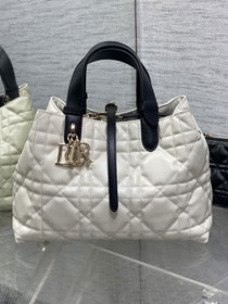 Dior original calfskin medium toujours bag M2821 white&black