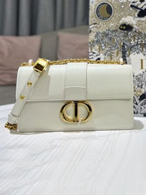 Dior original calfskin 30 montaigne east-west bag M9334 white