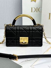 Dior original calfskin small ange top handle bag M4401 black