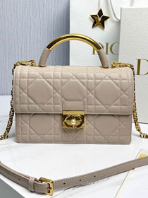 Dior original calfskin ange top handle bag M4402 beige