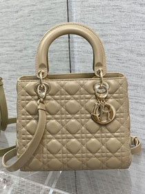 Dior original lambskin medium lady dior bag M0565 cha