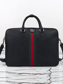 GG original calfskin ophidia large briefcase 834461 black