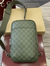 GG original fabric monogram small slingbag 822073 green